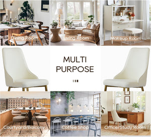 English Elm Modern PU sponge-filled dining chair with faux leather, foam comfort, metal legs and 280lb capacity Beige W1535119452