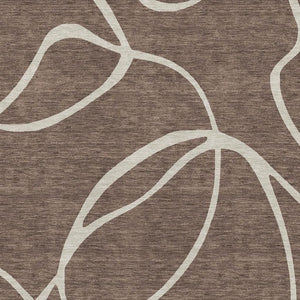 HomeRoots 9' X 12' Brown and Beige Abstract Area Rug – Washable, UV Protected, Stylish & Durable Home Accent 678627