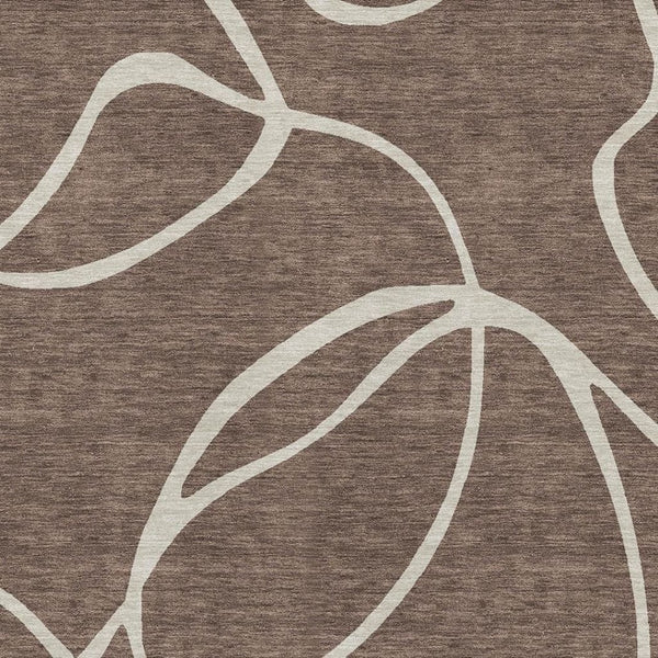 HomeRoots 9' X 12' Brown and Beige Abstract Area Rug – Washable, UV Protected, Stylish & Durable Home Accent 678627