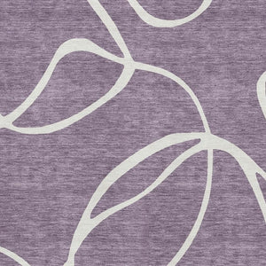 HomeRoots 8' X 10' Vibrant Purple and Ivory Abstract Area Rug - Washable, UV Protected, Perfect for Busy Homes! 678674