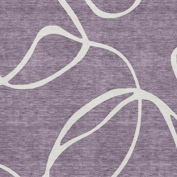 HomeRoots 8' X 10' Vibrant Purple and Ivory Abstract Area Rug - Washable, UV Protected, Perfect for Busy Homes! 678674