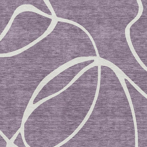 HomeRoots 10' X 14' Purple and Ivory Abstract Area Rug – Durable, Stain-Resistant, UV Protected for Modern Spaces 678676