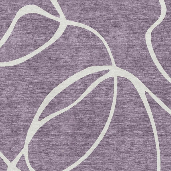 HomeRoots 10' X 14' Purple and Ivory Abstract Area Rug – Durable, Stain-Resistant, UV Protected for Modern Spaces 678676