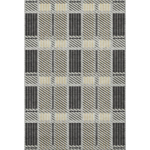 HomeRoots 8' X 10' Gray Beige Ivory Plaid Washable Rug - UV Protected, Stain Resistant, Perfect for Busy Homes! 678722