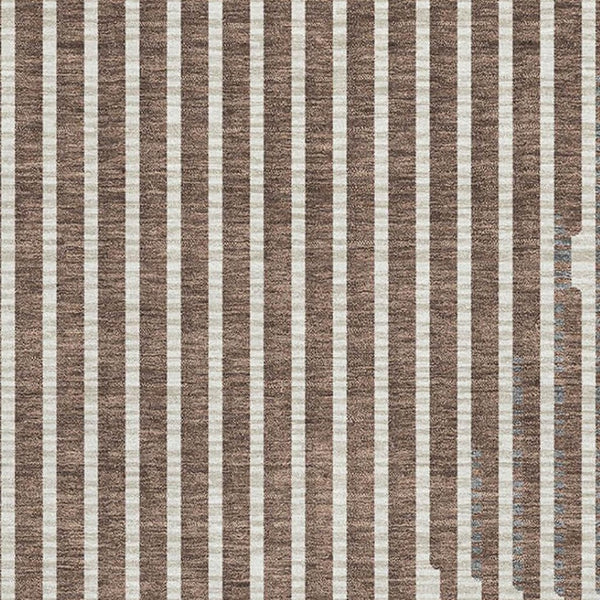 HomeRoots 8' X 10' Geometric Washable Area Rug in Brown & Ivory - UV Protected, Durable & Easy Care Design 678770