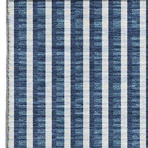 HomeRoots 5' X 8' Blue And Ivory Geometric Area Rug - Durable, Washable, UV-Protected for Indoor & Outdoor Use 678774