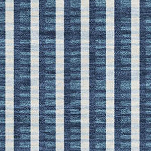 HomeRoots 8' X 10' Stylish Blue & Ivory Geometric Area Rug - Washable, UV Protected, Stain-Resistant Design! 678776