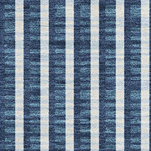 HomeRoots 10' X 14' Blue & Ivory Geometric Area Rug - Washable, UV-Protected, Durable for High-Traffic Spaces 678778