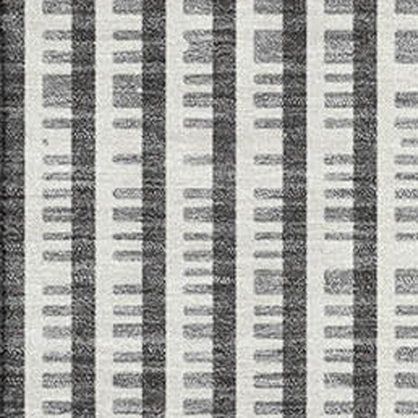 HomeRoots 5' X 8' Modern Charcoal Ivory Gray Geometric Area Rug - Washable, UV-Protected & Stain-Resistant! 678780