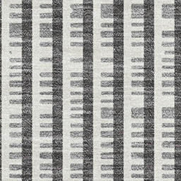 HomeRoots 9' X 12' Charcoal Ivory and Gray Geometric Area Rug - Washable, UV-Protected, Perfect for High-Traffic Spaces 678783