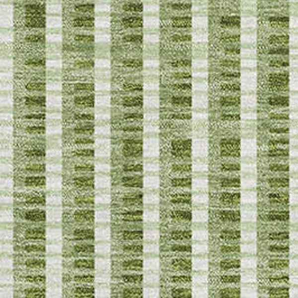 HomeRoots 5' X 8' Modern Geometric Washable Area Rug in Green, Ivory & Gray – UV Protected & Stain Resistant! 678786