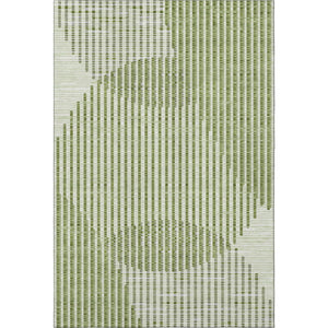 HomeRoots 8' X 10' Stylish Green Ivory Gray Geometric Area Rug - Washable, UV Protected & Perfect for Families 678788