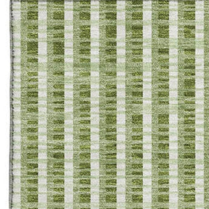 HomeRoots 9' Washable Geometric Area Rug in Green, Ivory & Gray - UV Protected, Durable, Perfect for Homes 678789