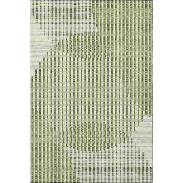 HomeRoots 9' Washable Geometric Area Rug in Green, Ivory & Gray - UV Protected, Durable, Perfect for Homes 678789