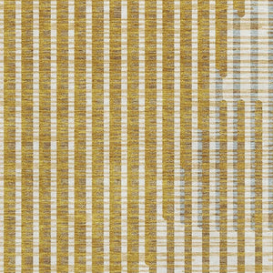 HomeRoots 8' X 10' Gold Ivory Gray Geometric Area Rug – Washable, UV-Protected, Durable for High-Traffic Homes 678794