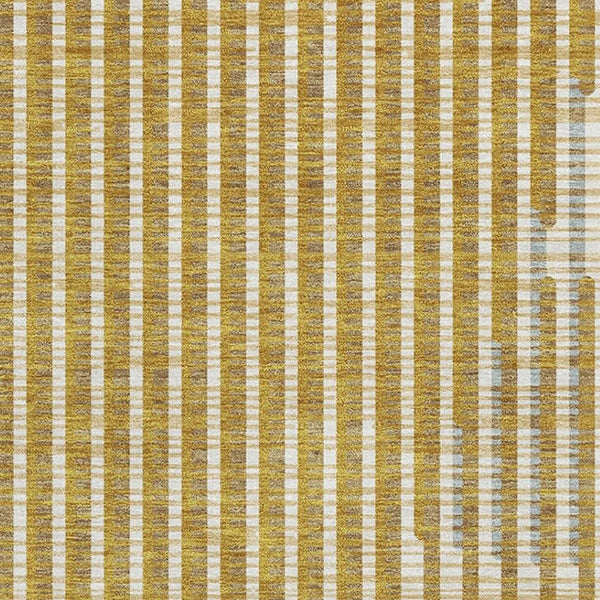 HomeRoots 10' Gold Ivory and Gray Geometric Washable Area Rug for High-Traffic Spaces with UV Protection 678796