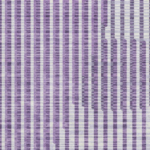 HomeRoots 8' X 10' Vibrant Purple & Ivory Geometric Washable Area Rug with UV Protection for High-Traffic Spaces 678818