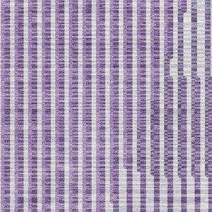 HomeRoots 9' X 12' Washable Purple and Ivory Geometric Area Rug - UV Protected, Stylish, and Durable Design 678819