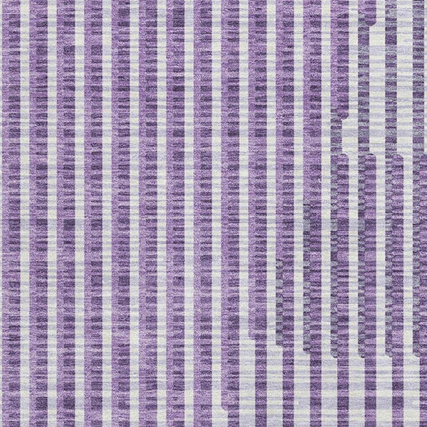 HomeRoots 9' X 12' Washable Purple and Ivory Geometric Area Rug - UV Protected, Stylish, and Durable Design 678819