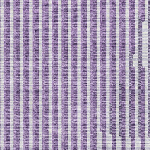 HomeRoots 10' X 14' Purple & Ivory Geometric Washable Area Rug - Durable, Stain-Resistant, UV Protected Design! 678820