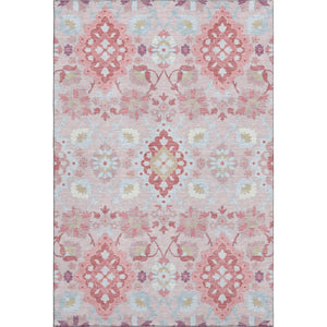 HomeRoots 8' X 10' Blush Purple & Ivory Oriental Washable Area Rug – Durable, Stain Resistant, UV Protected Design 678830