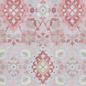 HomeRoots 9' X 12' Blush Purple & Ivory Oriental Area Rug - Durable, Washable, Stain-Resistant, UV Protected 678831