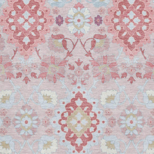 HomeRoots 10' X 14' Blush Purple Ivory Oriental Area Rug - Washable, UV Protected, Durable & Kid-Friendly 678832