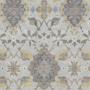 HomeRoots 8' X 10' Gray Gold Ivory Oriental Rug - Washable, Stain-Resistant, UV Protected for High-Traffic Areas 678848