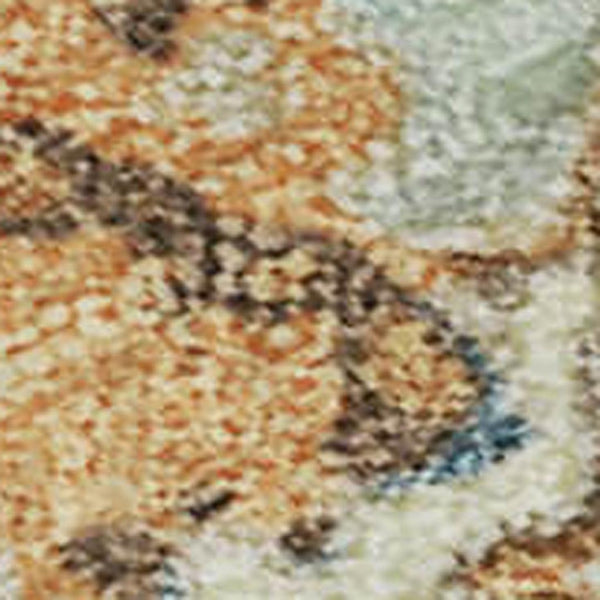 HomeRoots 10' X 14' Artichoke Green Copper Teal Washable Area Rug - Durable, Stylish, UV Protected for Homes 678922