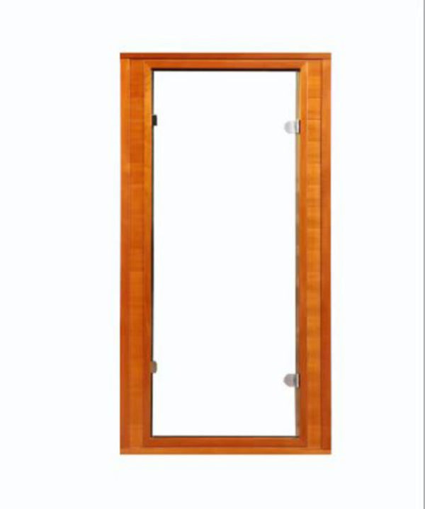 English Elm Sauna Room Front Wall Replacement Assembly with Full Glass Door for One Person Unit W3973P491778