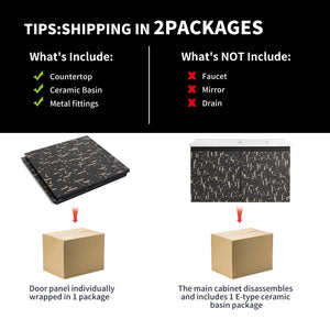 English Elm 30'' Floating Wall-Mounted Bathroom Vanity With Ceramic Sink & Soft-Close Doors For Modern Spaces P3 W999S00211-GIGA