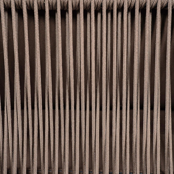 English Elm Outdoor Acacia Wood Club Chair Rope Woven Back Teak Finish Patio Seating N768P383070B