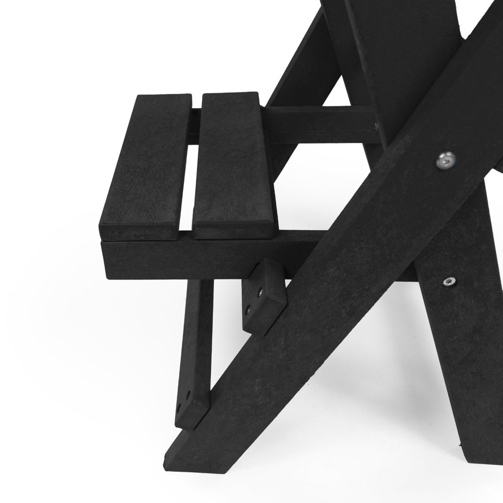 English Elm Harbor Point Recycled Hdpe Outdoor Folding Bar Stool Patio Deck All Season Seating Black B2745P409652