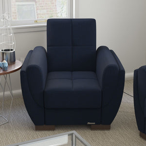 English Elm Primenest Skyhaven Dark Blue Convertible Armchair With Storage – Perfect For Small Spaces & Guests! B030P286172-GIGA