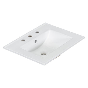 English Elm 30-Inch elegant bathroom vanity with ceramic basin, soft-close drawers, adjustable shelves, durable finish White N729P176237K