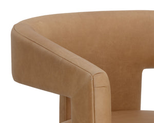 Sunpan Cobourg Lounge Chair - Luxurious Modern Design in Ludlow Sesame Leather with Exceptional Comfort
