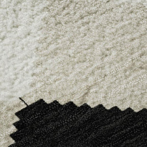 HomeRoots 8' X 10' Modern Black Gray Ivory Geometric Area Rug - Washable, UV-Protected, Stain-Resistant Design 679034