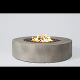 English Elm 12" H Fiber Reinforced Concrete Outdoor Fire Pit Table