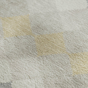 HomeRoots 10' X 14' Ivory Gold Beige Washable Area Rug - Durable Geometric Design with UV Protection & Style 679072