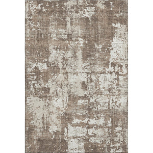 HomeRoots 8' X 10' Brown And Beige Abstract Area Rug - Washable, UV-Protected, Perfect for Busy Homes! 679100