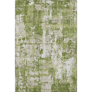 HomeRoots 10' Modern Green and Ivory Abstract Washable Area Rug with UV Protection for High-Traffic Homes 679120