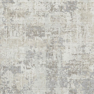 HomeRoots 9' X 12' Ivory And Gray Abstract Area Rug - Washable, UV Protected, Stain Resistant, Durable Design 679137
