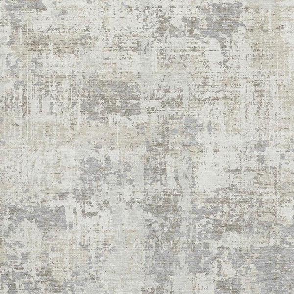 HomeRoots 9' X 12' Ivory And Gray Abstract Area Rug - Washable, UV Protected, Stain Resistant, Durable Design 679137