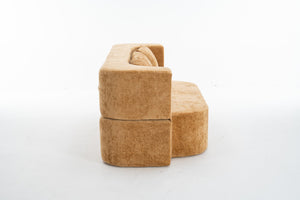 English Elm 3 Seater Convertible Sofa Bed with Chenille Upholstery and High-Density Sponge for Superior Comfort and Support Camel T3903P379833