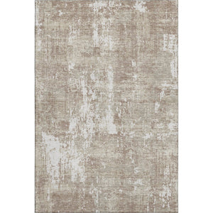 HomeRoots 10' X 14' Taupe Beige Ivory Abstract Washable Area Rug - Durable, UV Protected, Pet-Friendly Design 679168