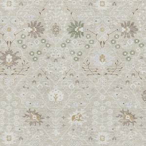 HomeRoots 10' Washable Beige Ivory Taupe Oriental Area Rug with UV Protection - Stain Resistant & Durable Elegance 679180