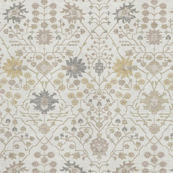 HomeRoots 8' X 10' Ivory Beige & Gray Oriental Washable Area Rug - Durable, Stain Resistant, UV Protected Elegance 679214