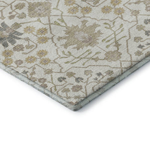 HomeRoots 9' X 12' Ivory Beige & Gray Oriental Area Rug - Washable, Stain-Resistant, UV-Protected Elegance 679215