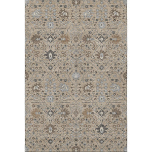HomeRoots 8' X 10' Taupe Gray & Brown Oriental Washable Area Rug - Durable, Stain Resistant, UV Protected Design 679244