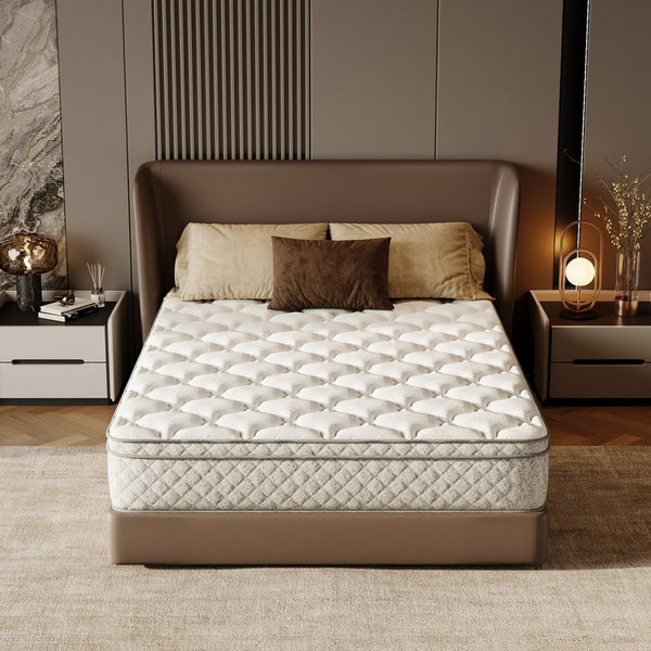 English Elm Full Size 12 Inch Hybrid Mattress with Gel Memory Foam Pocket Springs Medium Firm W3682P338220